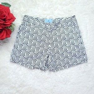 Cece Shorts Black And White Striped Pattern Size 0